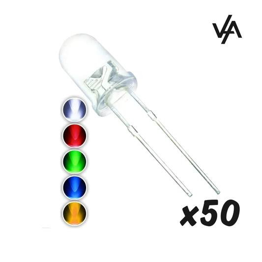 Surtido De LEDs x 5 Colores (Kit 50 Unidades)